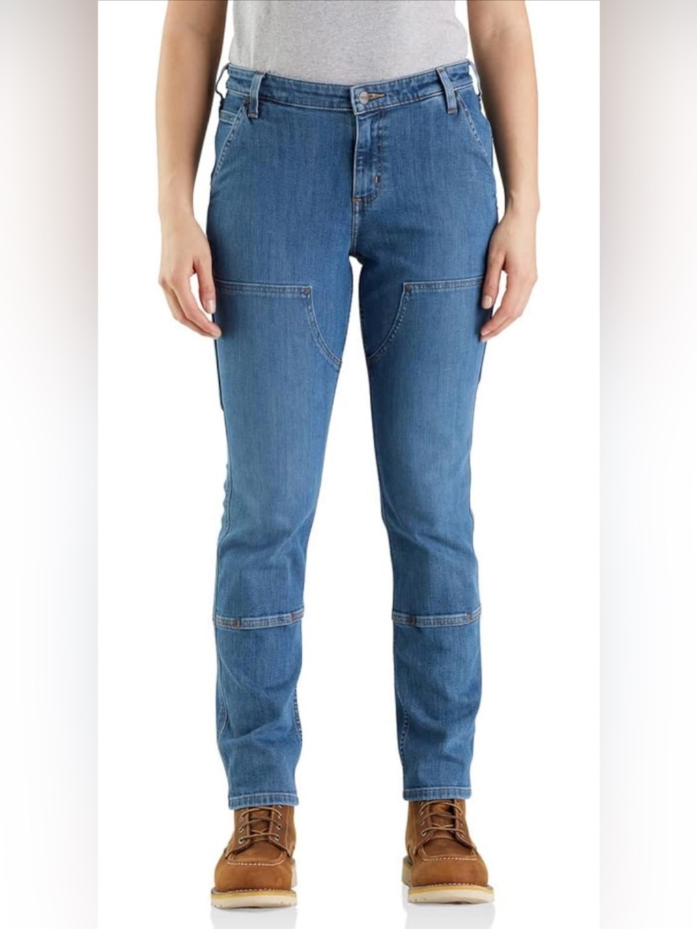 Carhartt 105110 Women's Rugged Flex Relaxed Fit Double-Front carpenter 4